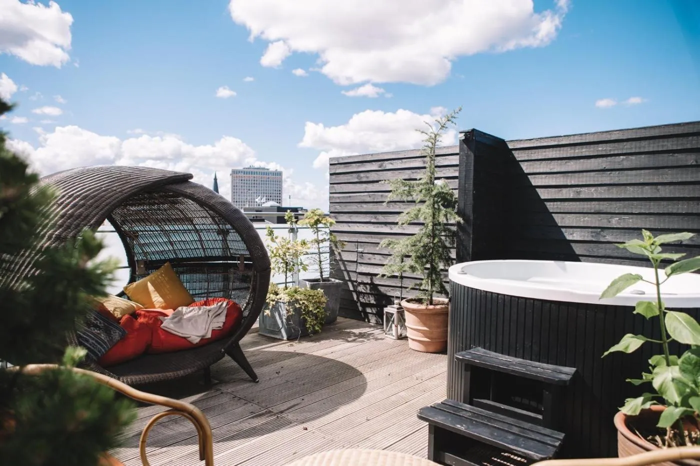 Penthouse-lejlighed Axel Guldsmeden København med jacuzzi på terrassen